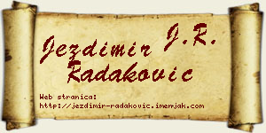 Jezdimir Radaković vizit kartica